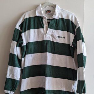 Collegiate Rugby Shirt, Green & White